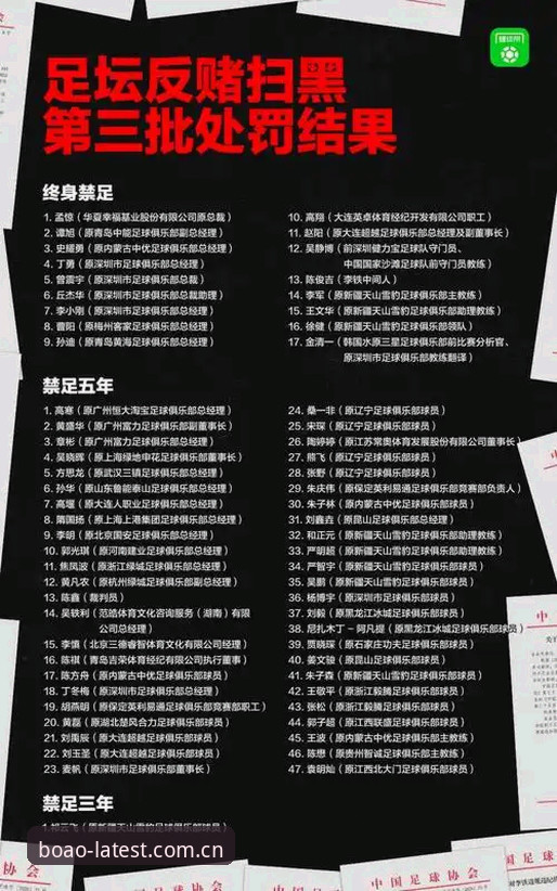 博奥体育2026升级 足协第三批禁足名单深度解析:17人终身禁赛背后的5大关键信号